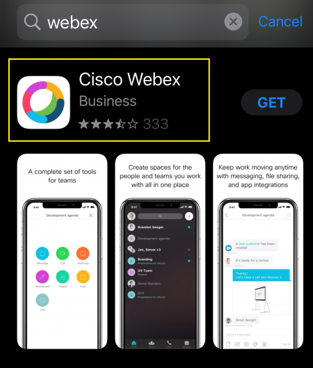 Cisco Webex Apple App Store