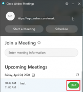 Webex Start Meeting