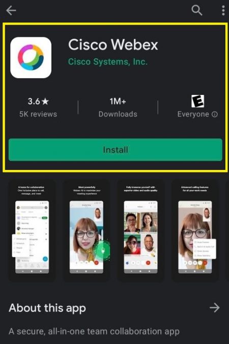 Cisco Webex Apple App Store