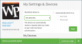 Settings and Device Management Page