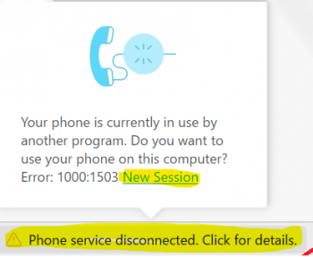 service disconnected error